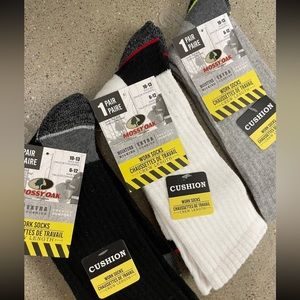 NWT 3 Pair Mossy Oak Work Socks Extra Cushion Moisture Wicking